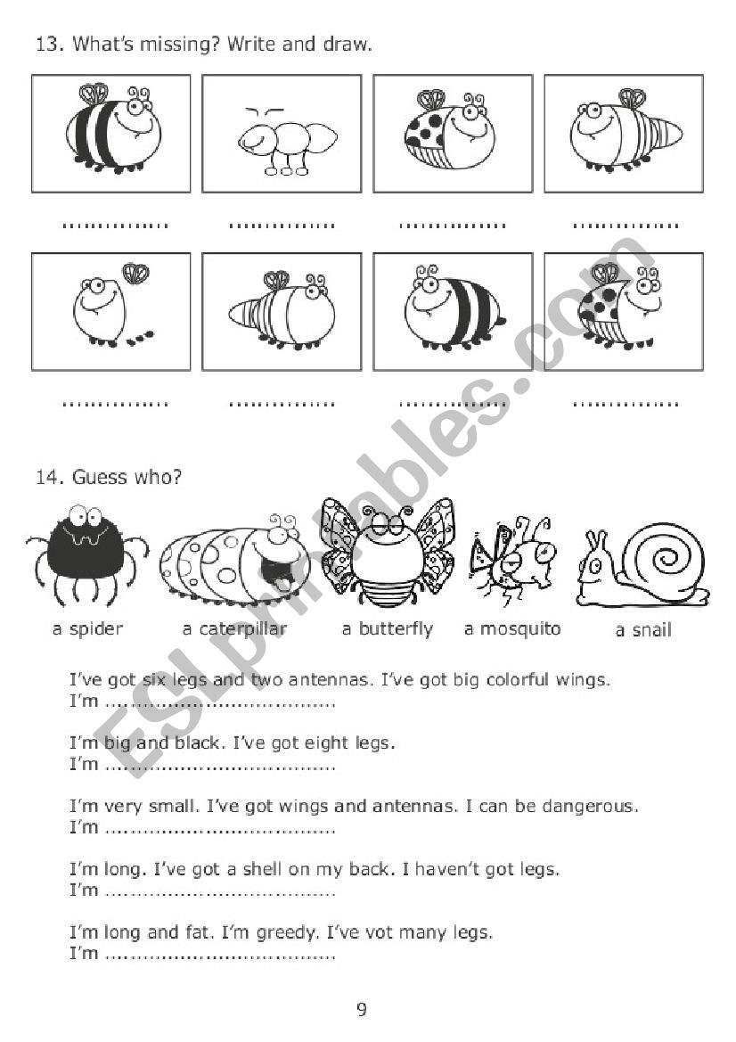 The Very Greedy Bee 3/3 worksheet