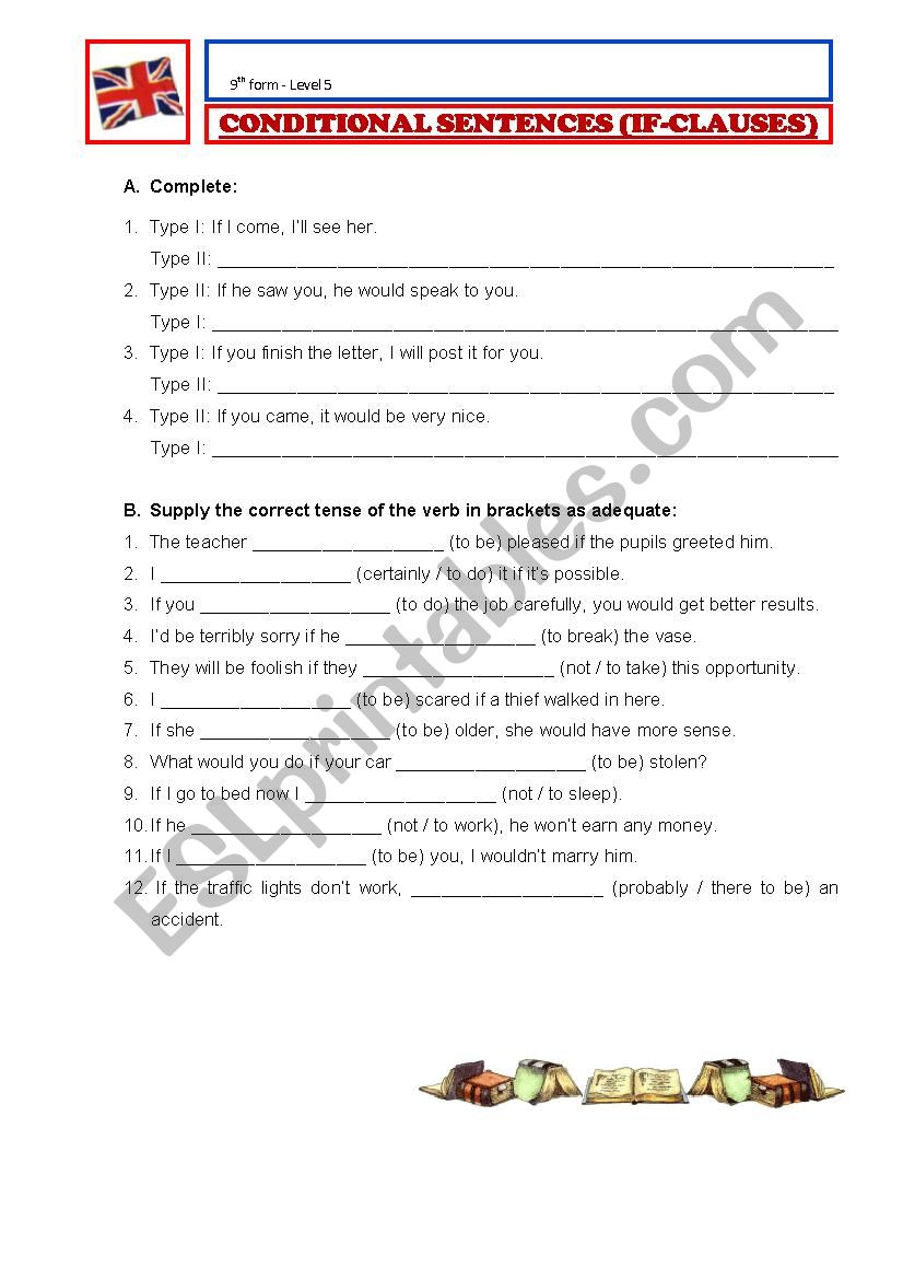 Conditional sentences (first and second conditional)