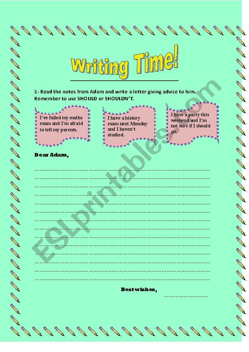 Writing 5 marks. Writing tasks for Intermediate Level.