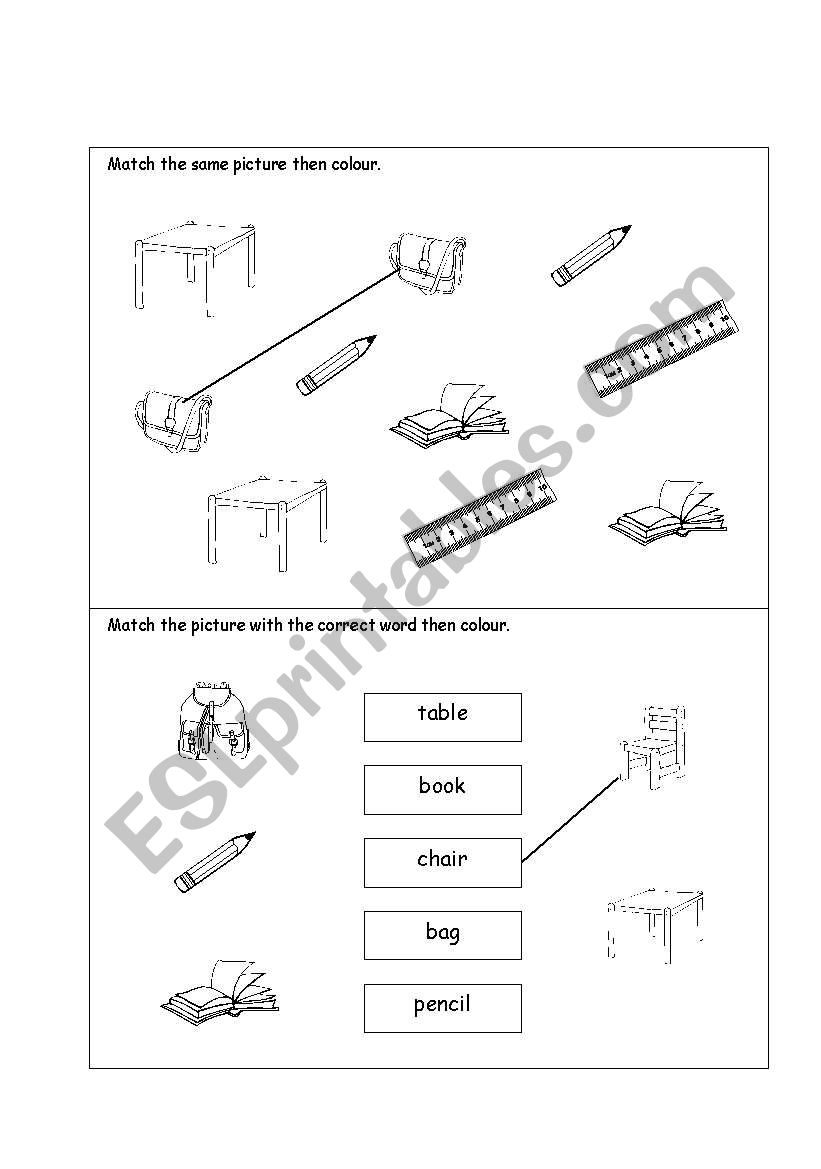 MY SCHOOL worksheet