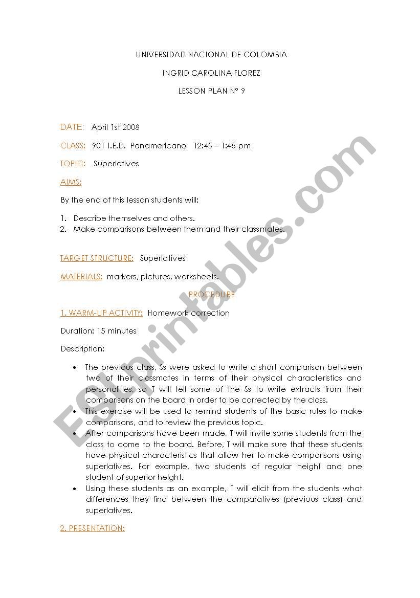 Superlatives Record Guiness worksheet