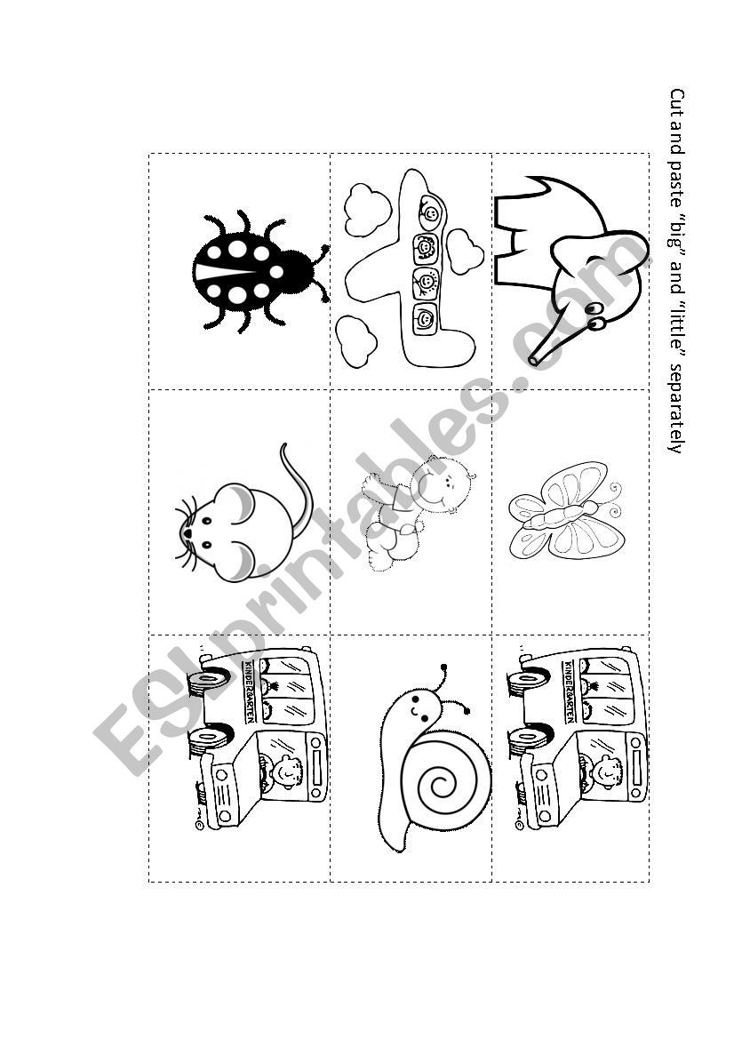 Big and little worksheet