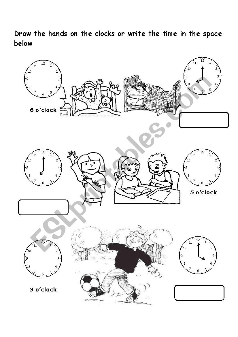 Time and routine worksheet