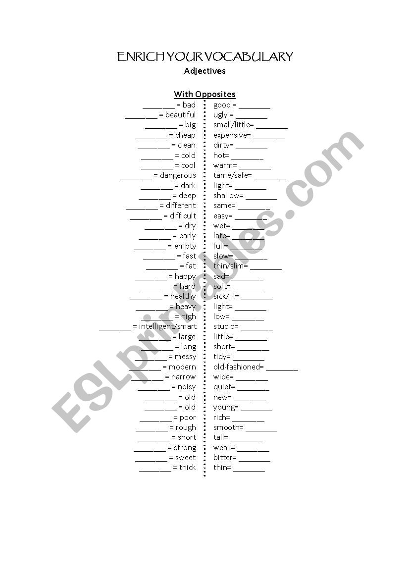 Adjective for Comparative and Superlative