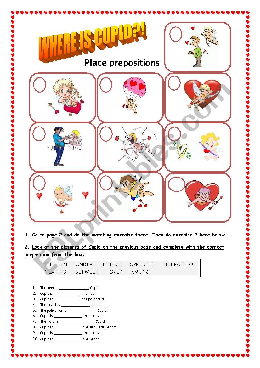 Where is Cupid? Doc.1: Place prepositions