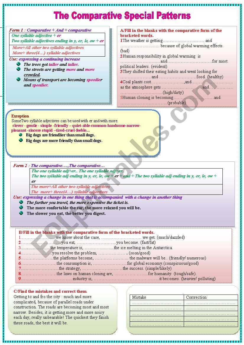 What special about the comparative? Version1