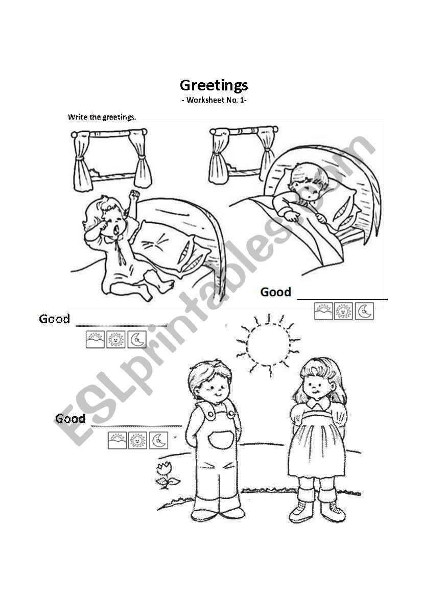 Greetings worksheet