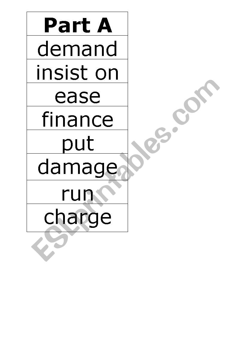 Finance_Credit Vocab worksheet