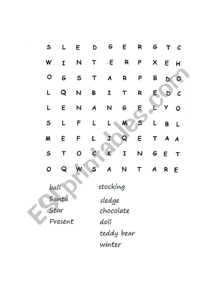 christmas crossword easy worksheet