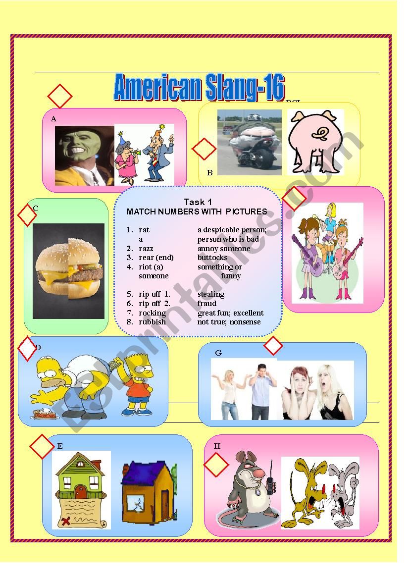 American Slang-16 worksheet