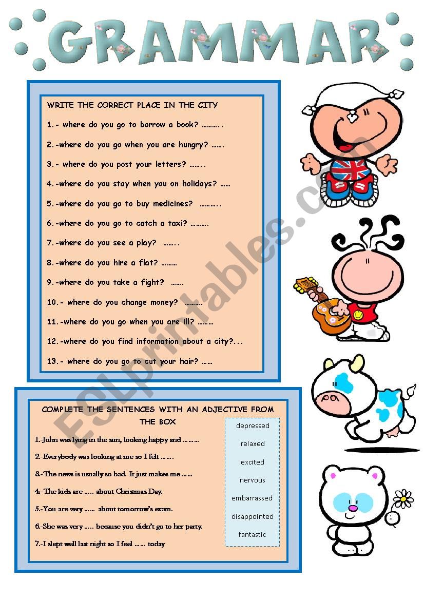 GRAMMAR EXERCISES worksheet