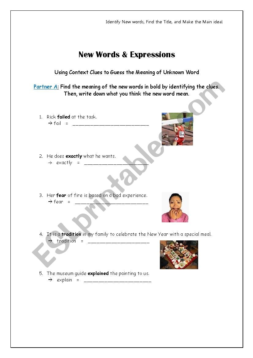 Information Gap-superstition worksheet