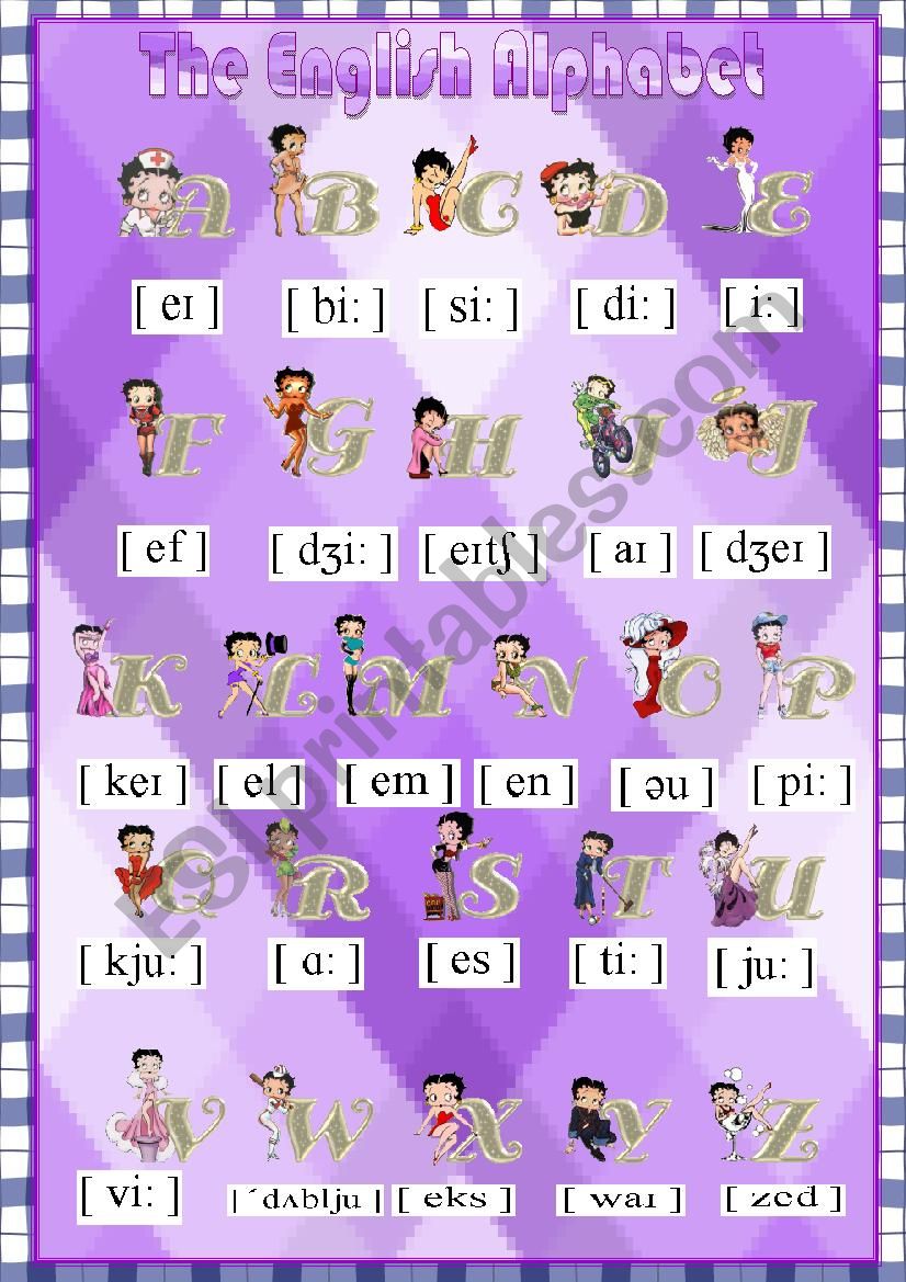 The English Alphabet *** with Betty Boop