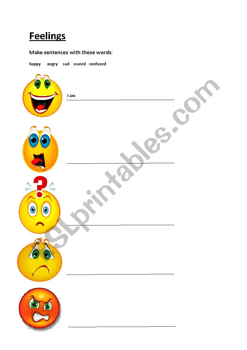 Feelings worksheet worksheet