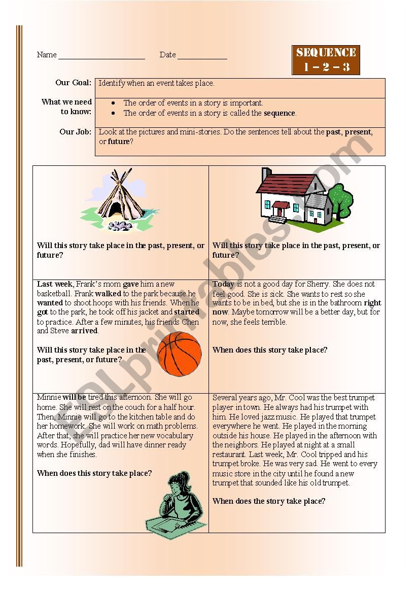 Comprehension: Sequence worksheet