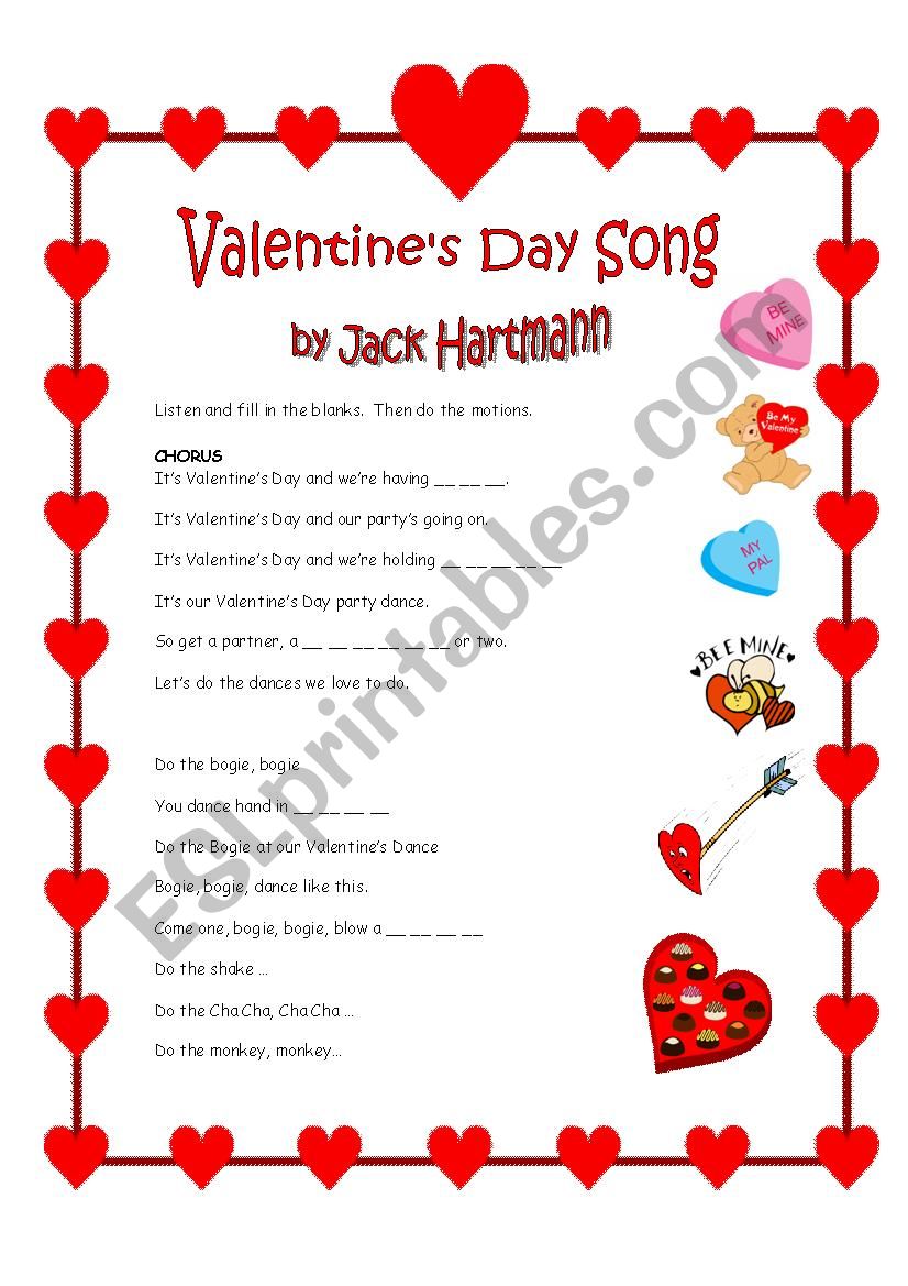 Valentines Day Song by Jack Hartmann