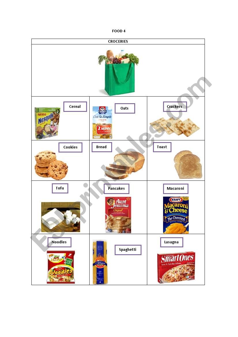 FOOD 4 worksheet