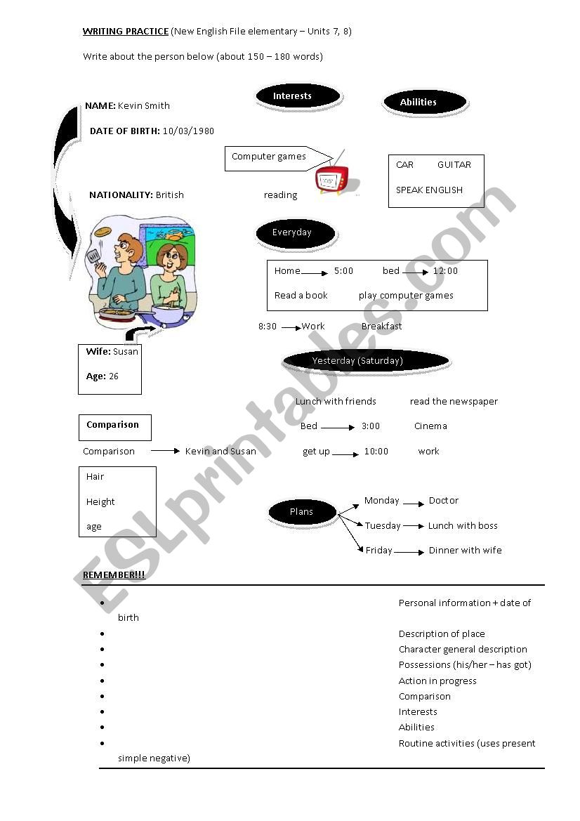 writing practice worksheet