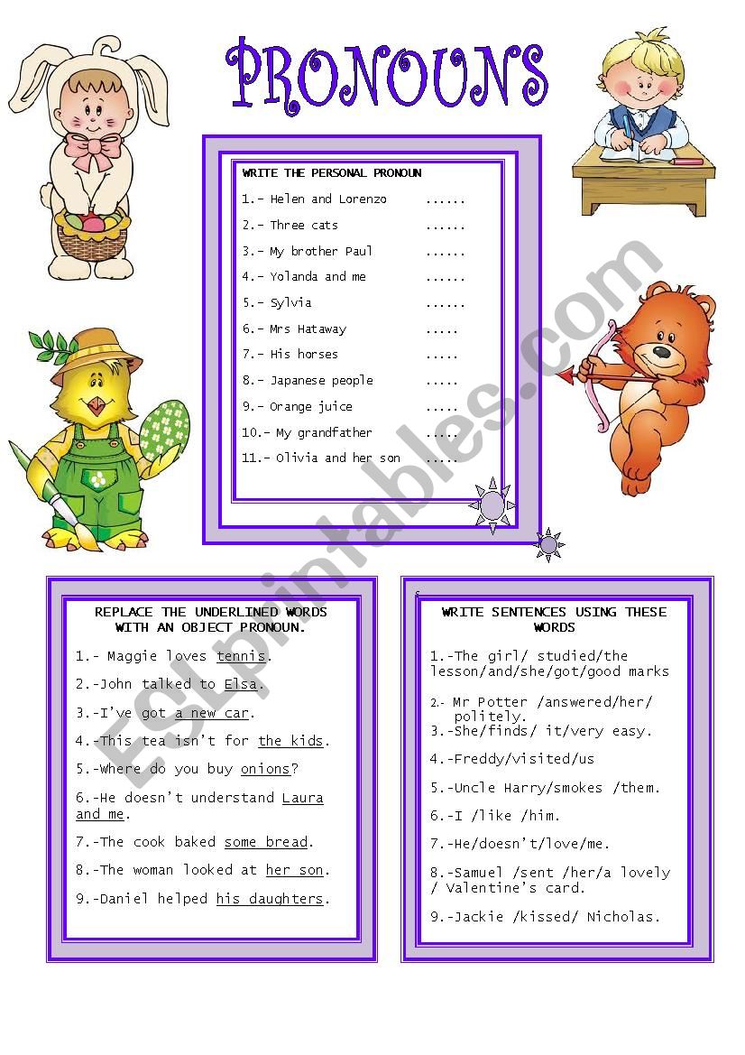 PRONOUNS worksheet