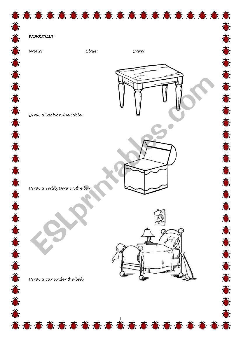 Prepositions  worksheet