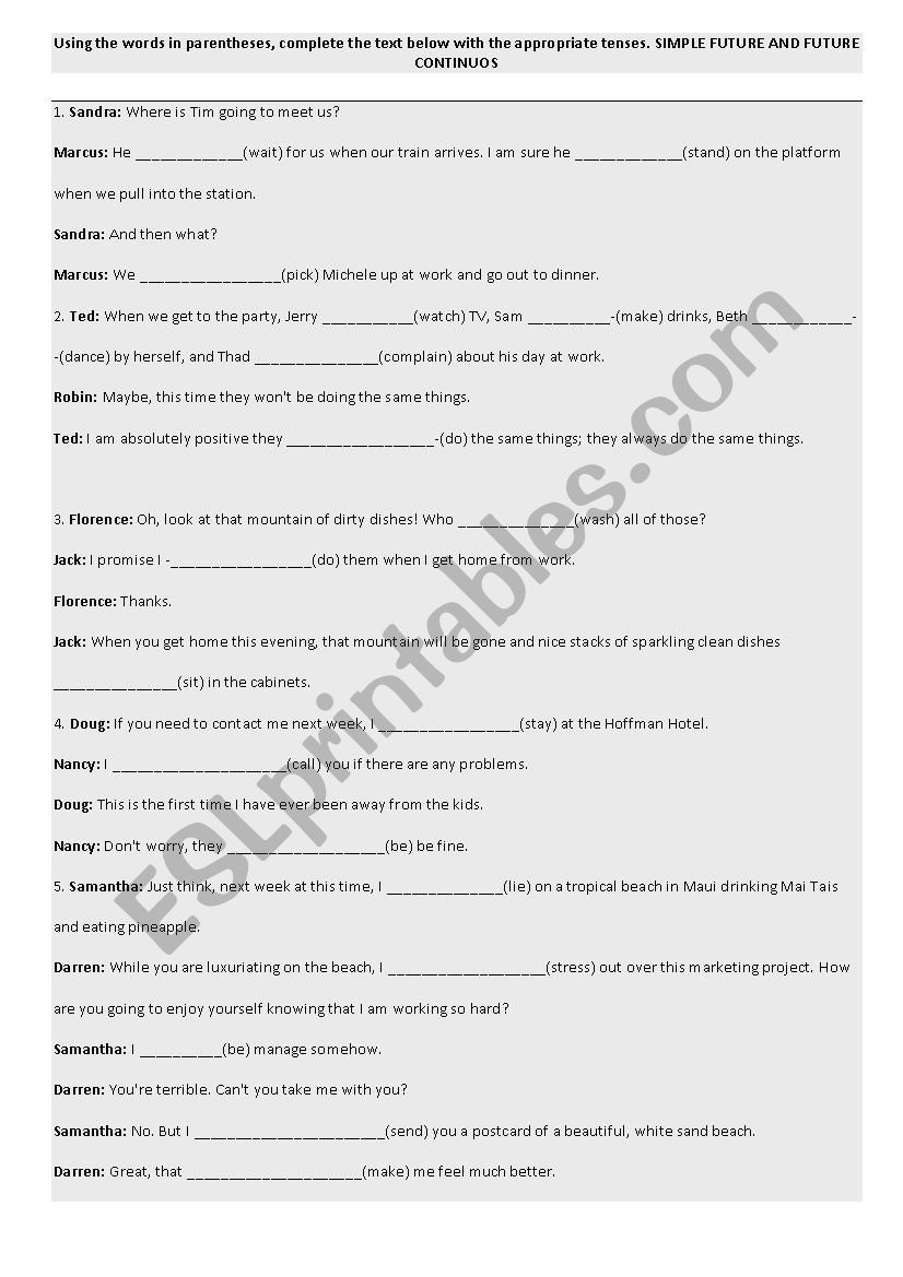 exercises simple present  worksheet