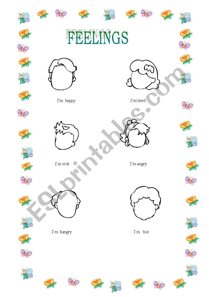 Drawing the Feelings  worksheet