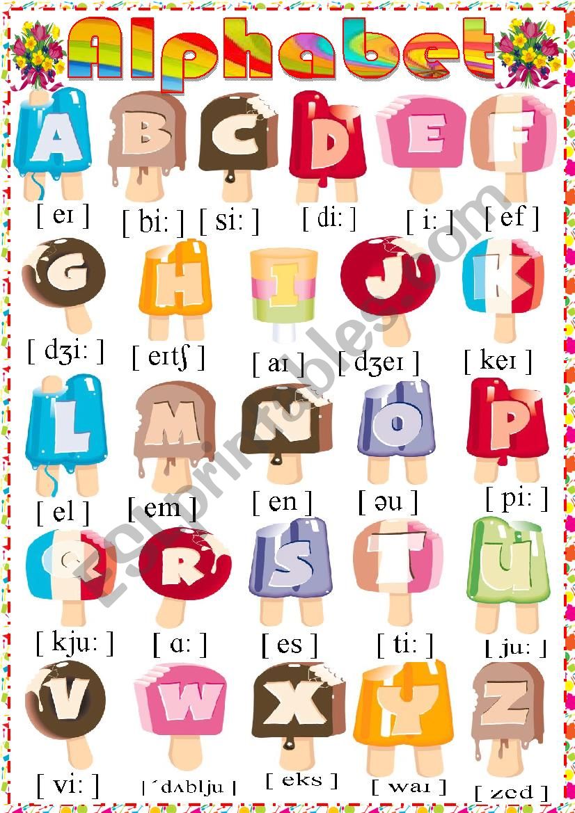 The English alphabet worksheet