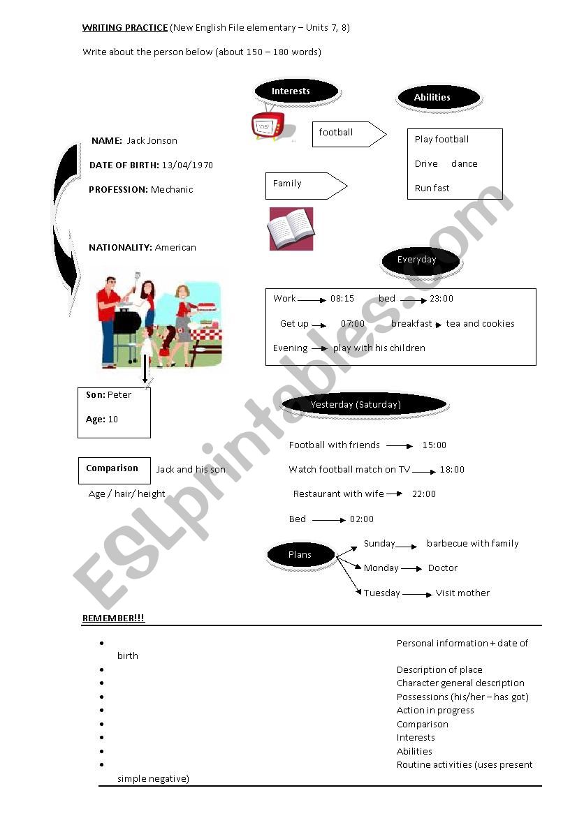 writing practice6 worksheet