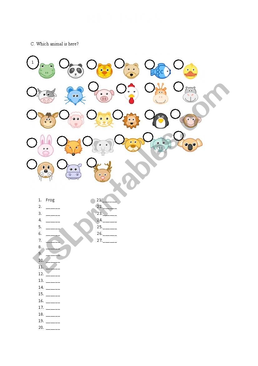 Revision worksheet