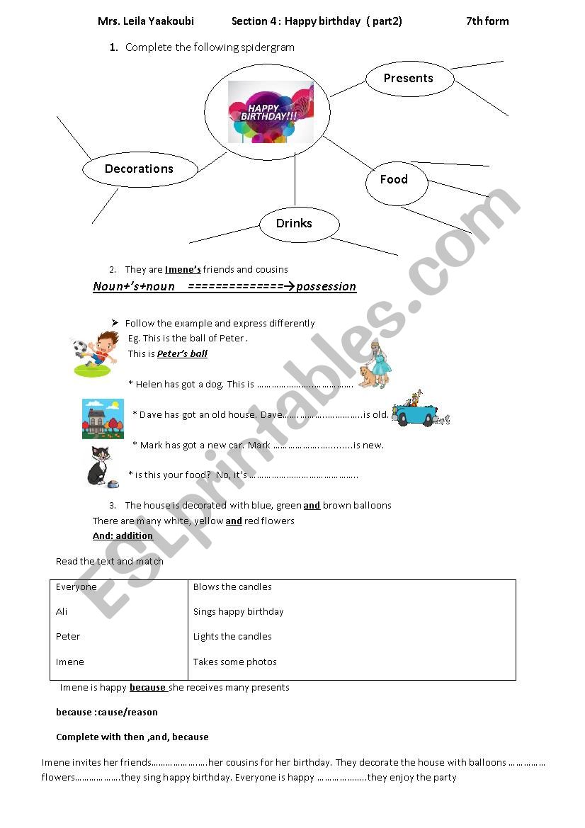 happy birthday (part 2) worksheet