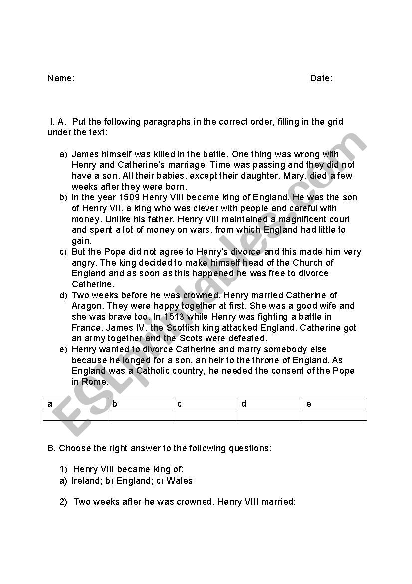 test - intermediate worksheet