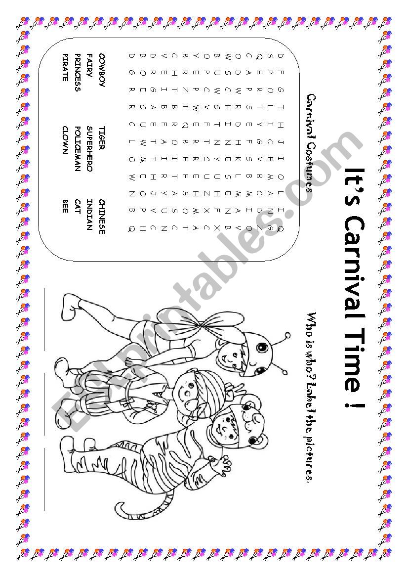 ItÂ´s Carnival time! worksheet
