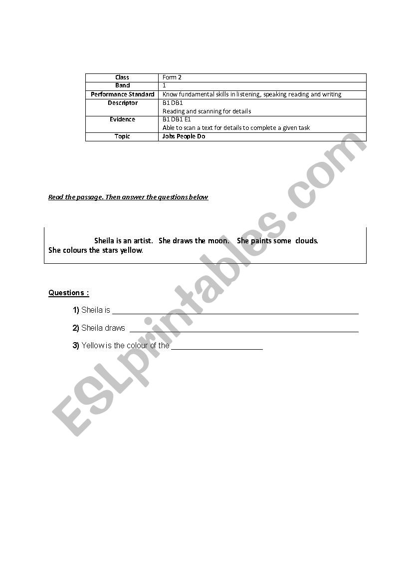 pbs reading B1 D1 E1 form 2 2013