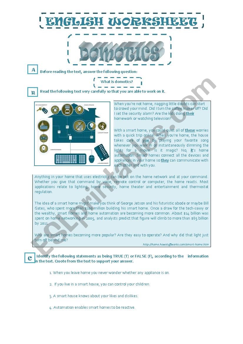 Test - Man and Technology worksheet