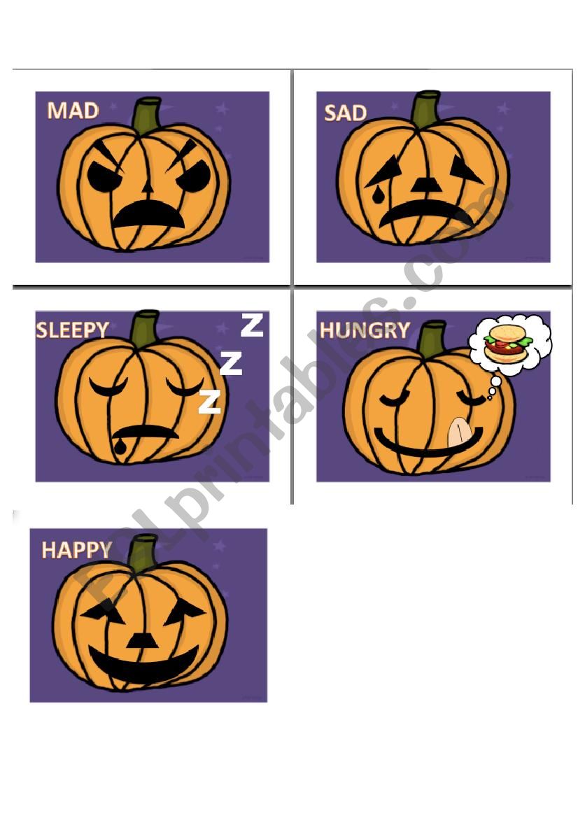 Halloween Feelings worksheet