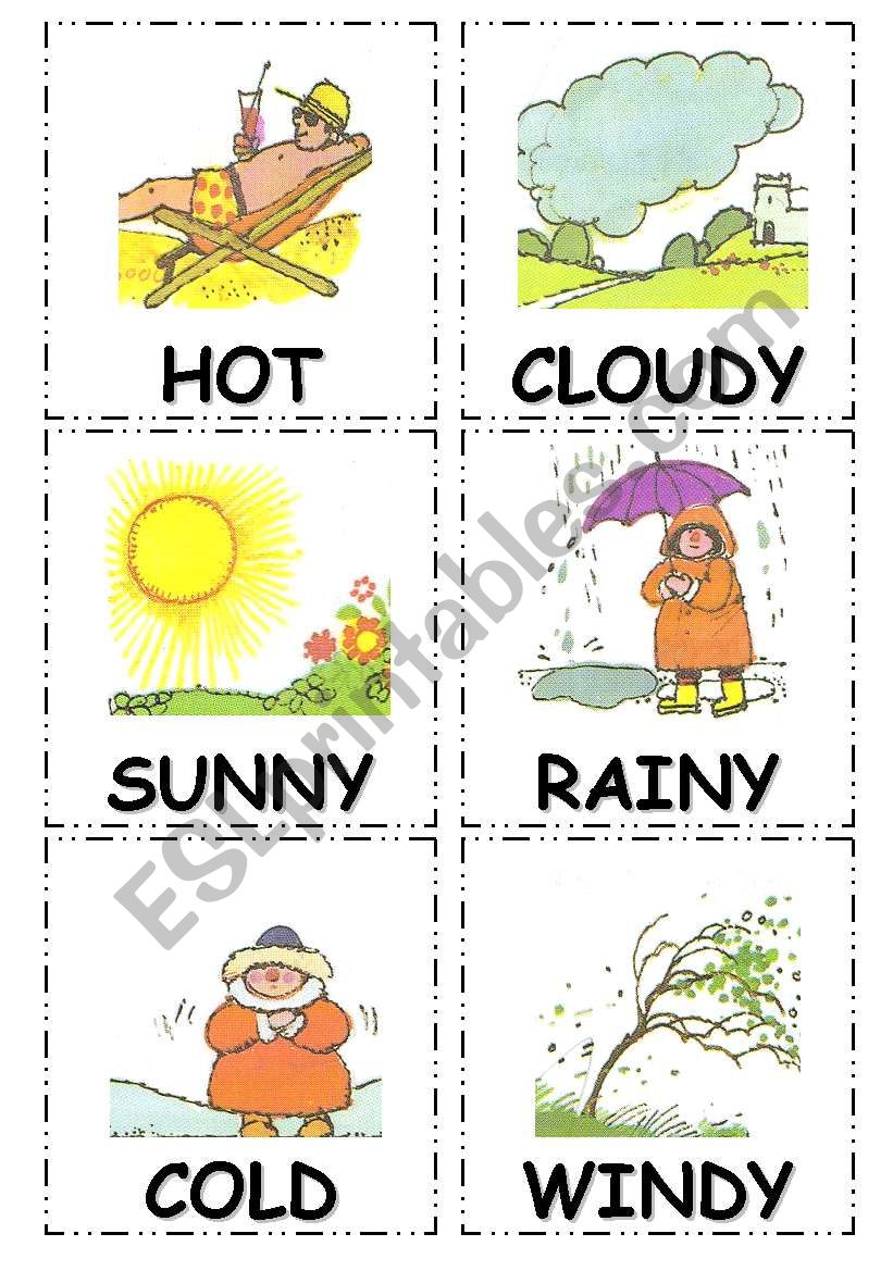Weather conditions worksheet