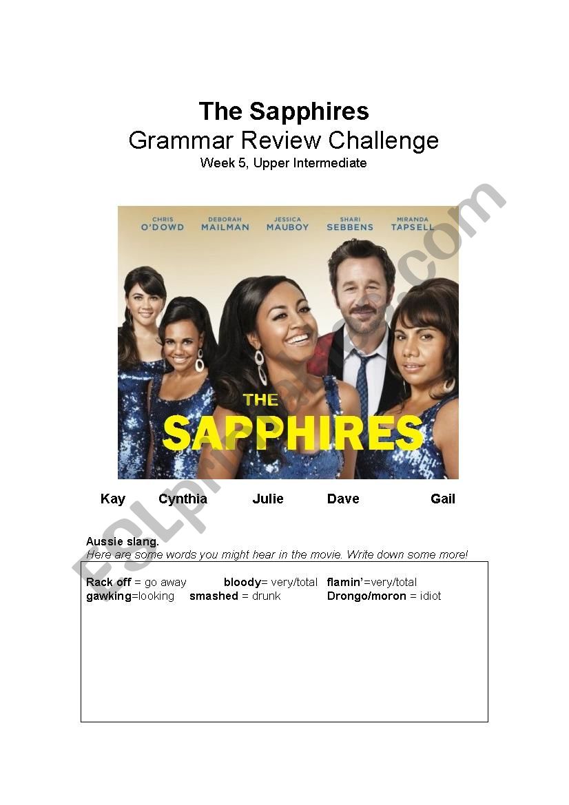 The Sapphires - grammar challenge