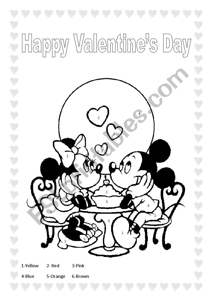 Mickey and Minie worksheet