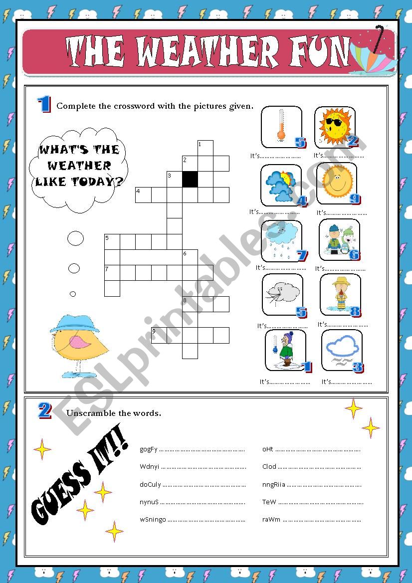 The weather fun worksheet