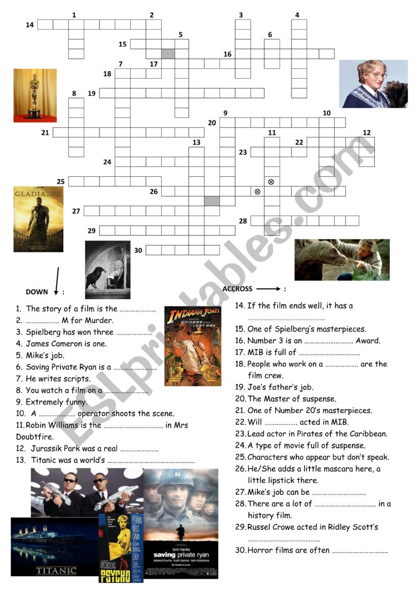 About movies worksheet