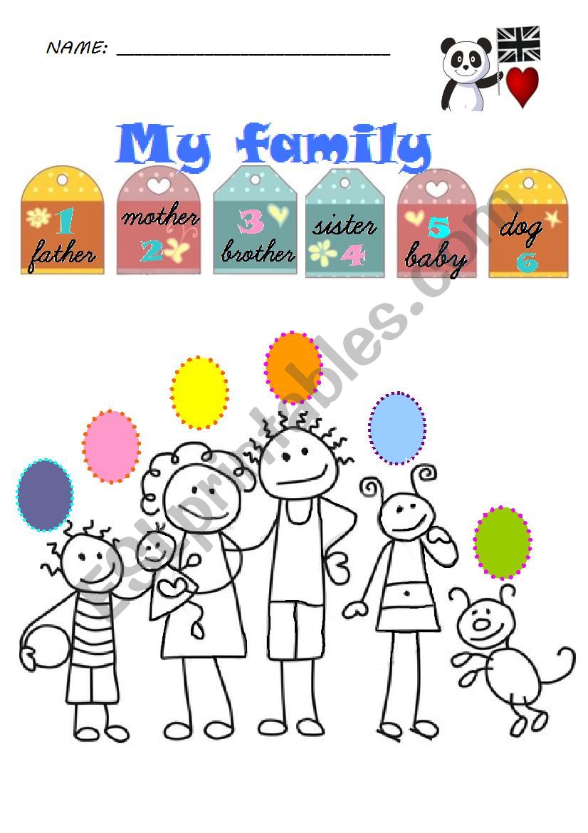 Family Members - Preschoolers/1st Graders