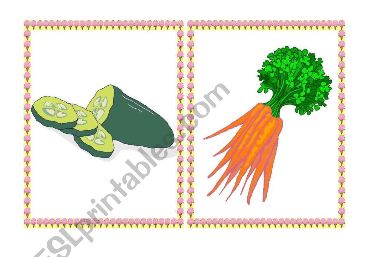 Fruit and vegetables - flashcards part I