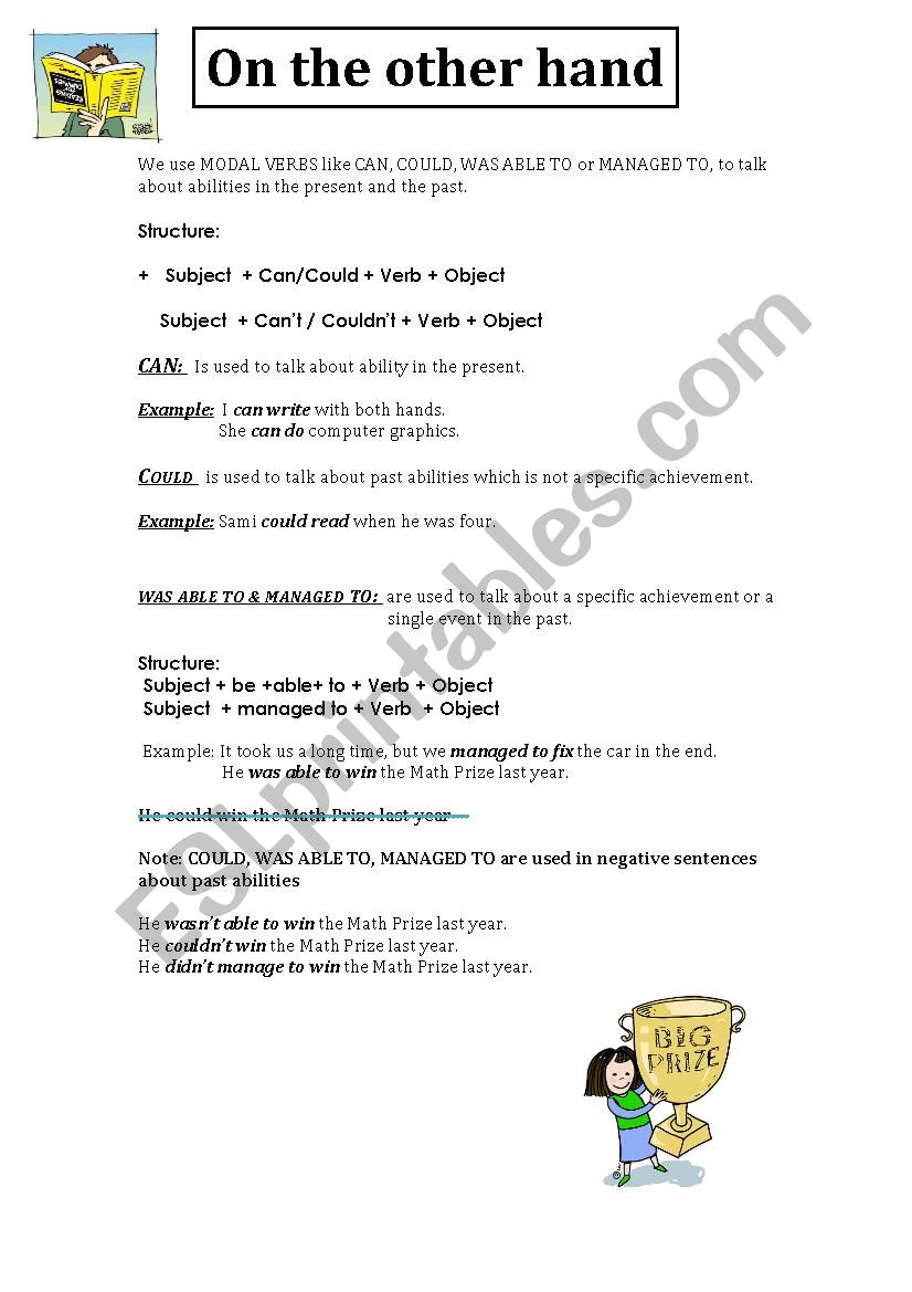 Modal Verbs  of Ability  worksheet