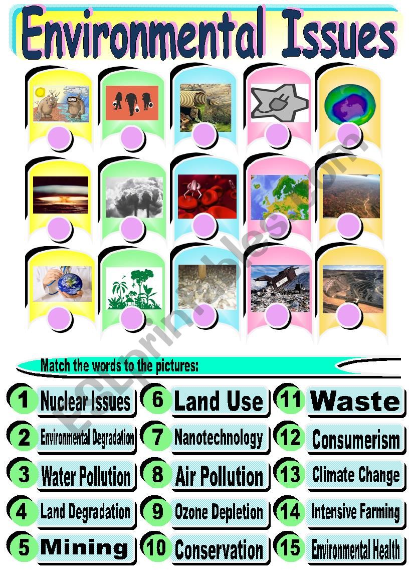 --- Environmental Issues --- Vocabulary MATCH --- :)