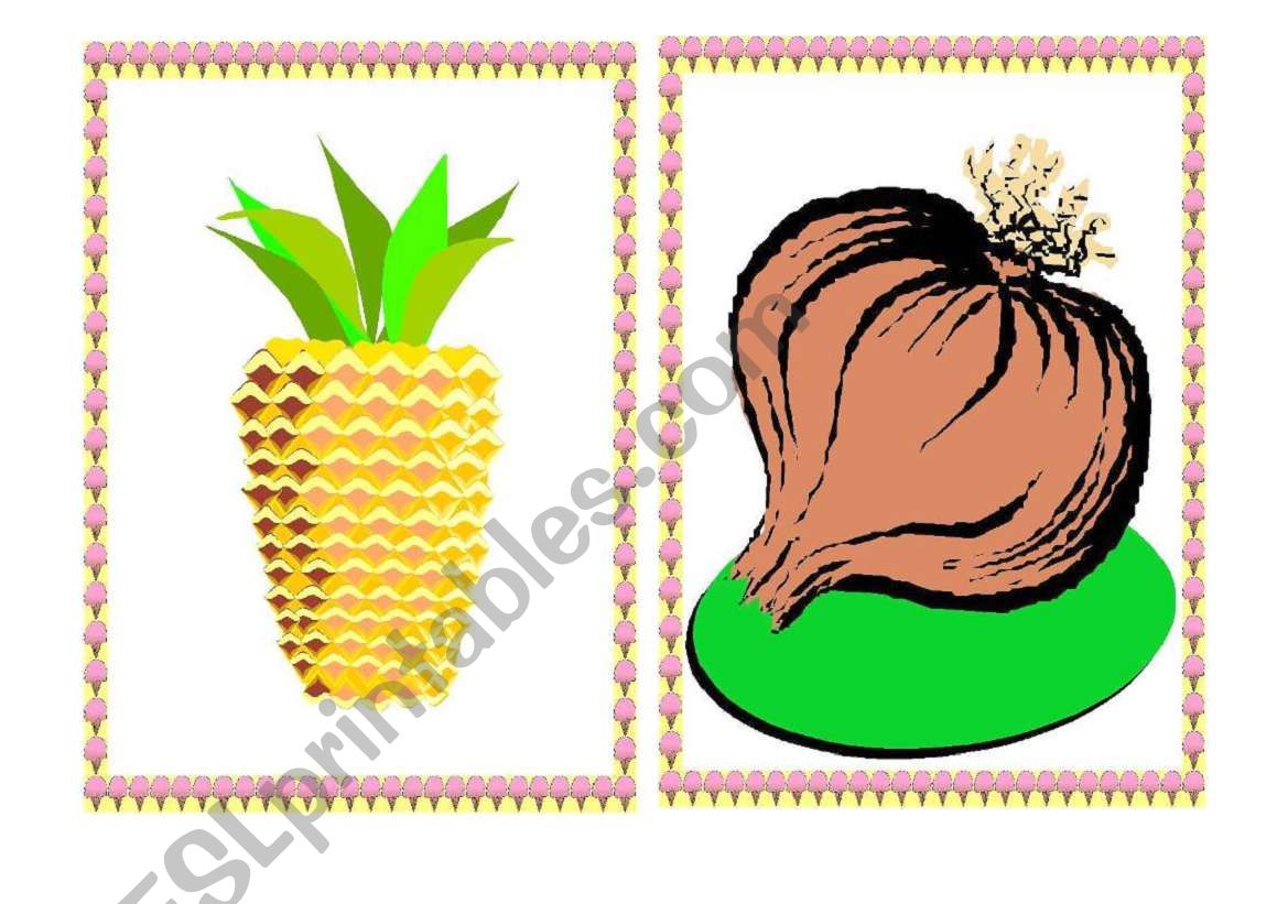 Fruit and vegetables flashcards part III