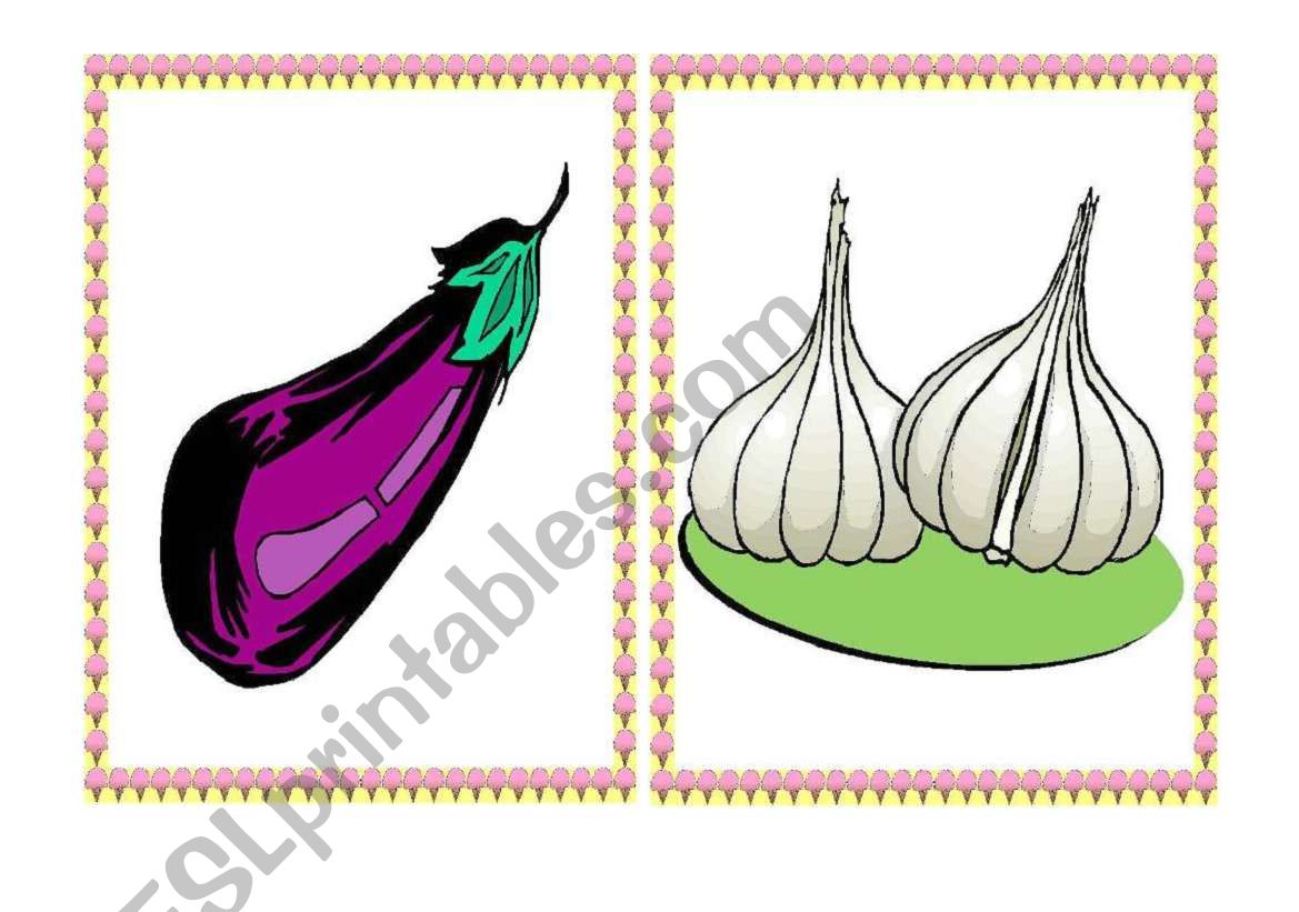 Fruit and vegetables flashcards - part V