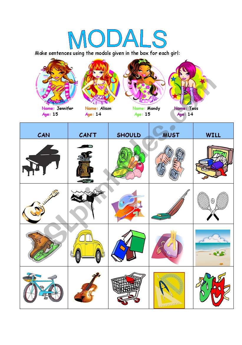 Modal Verbs worksheet