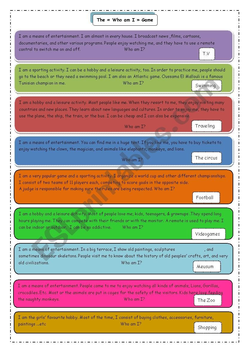 Demonstration lesson:Speaking & Writing through Games & Visuals 8th form (