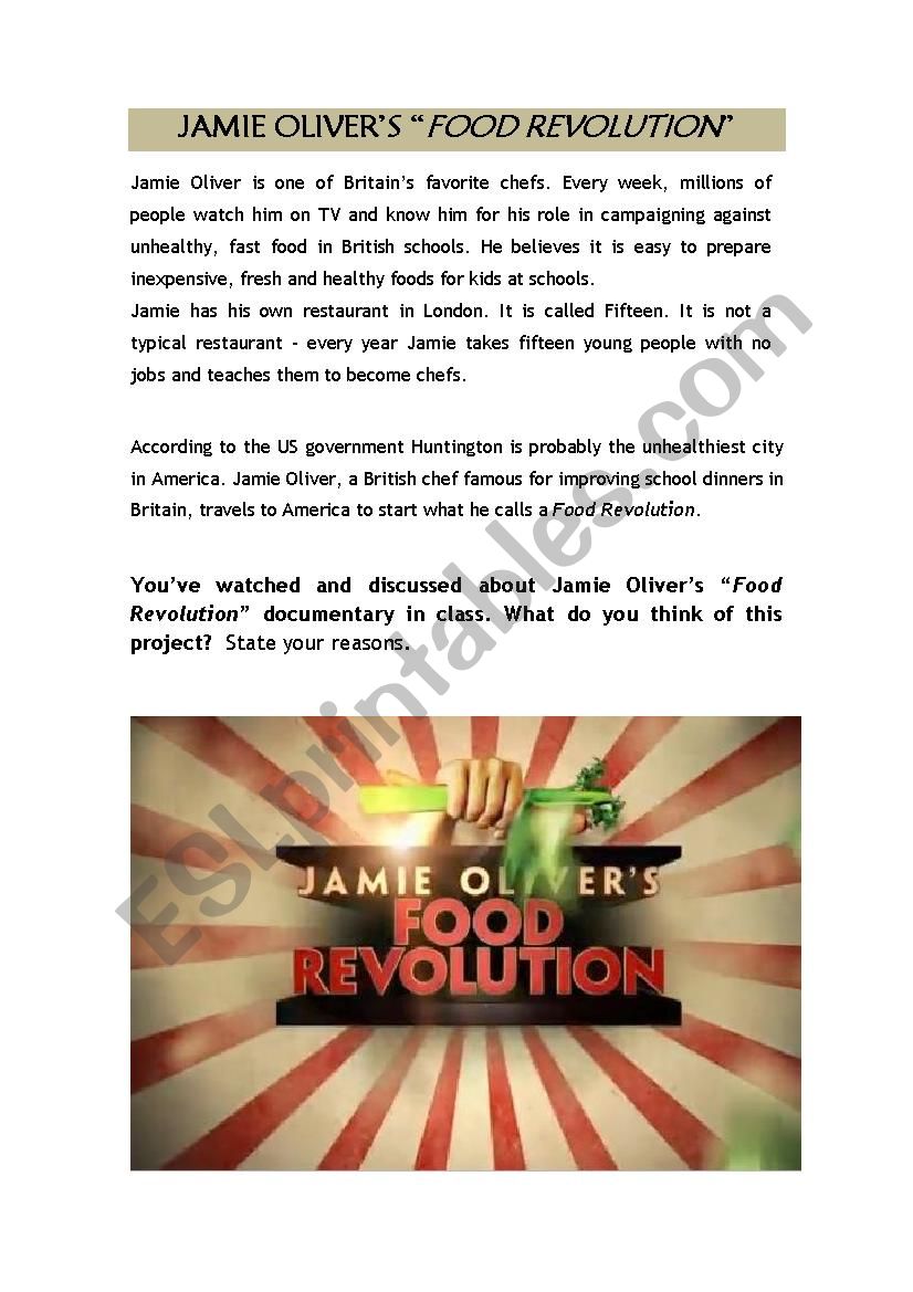 Jamie Olivers Food Revolution