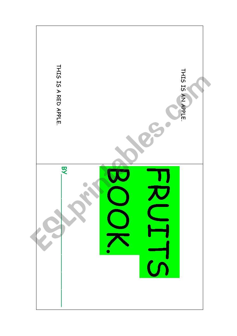 Fruits book worksheet